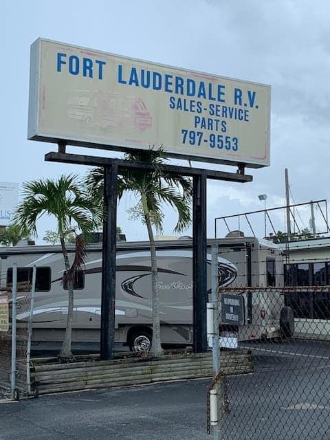 Fort Lauderdale RV sign